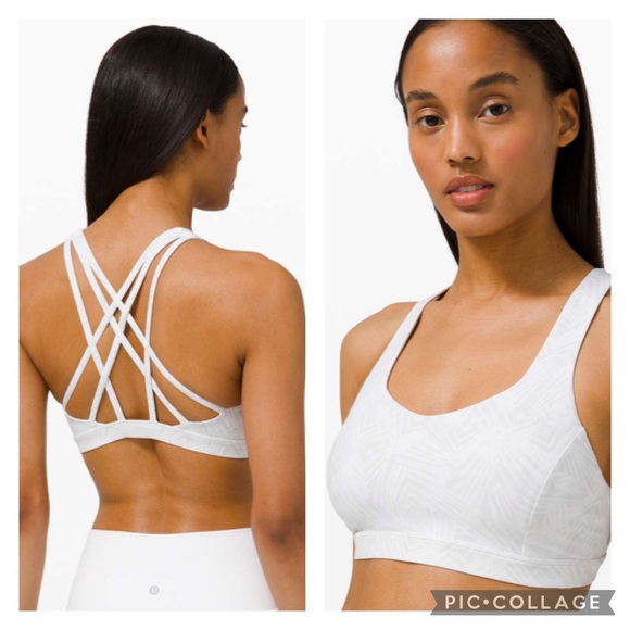 lululemon athletica Other - Lululemon NEW CUPS Free To Be Serene Bra C/D Cups Concertina White Gray Luxtreme